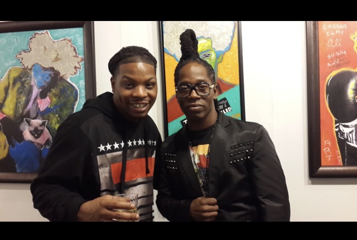 LaRonz Murray with Response Basquiat at the 42nd Times Square Show — 80s Revisited